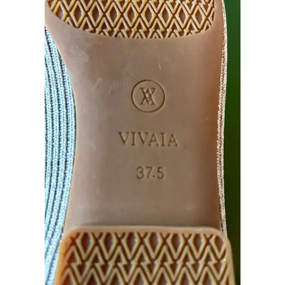 Margot Walker Lightweight Square Toe V-Cut Flats-Golden Almond Sz 7US EU 37.5